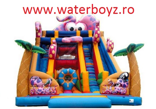 Tobogan gonflabil dublu- ‘Caracatita’ Dimensiuni 9x7x7,5m