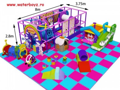 Loc de joaca modular 8×3,5×2,6m inaltime