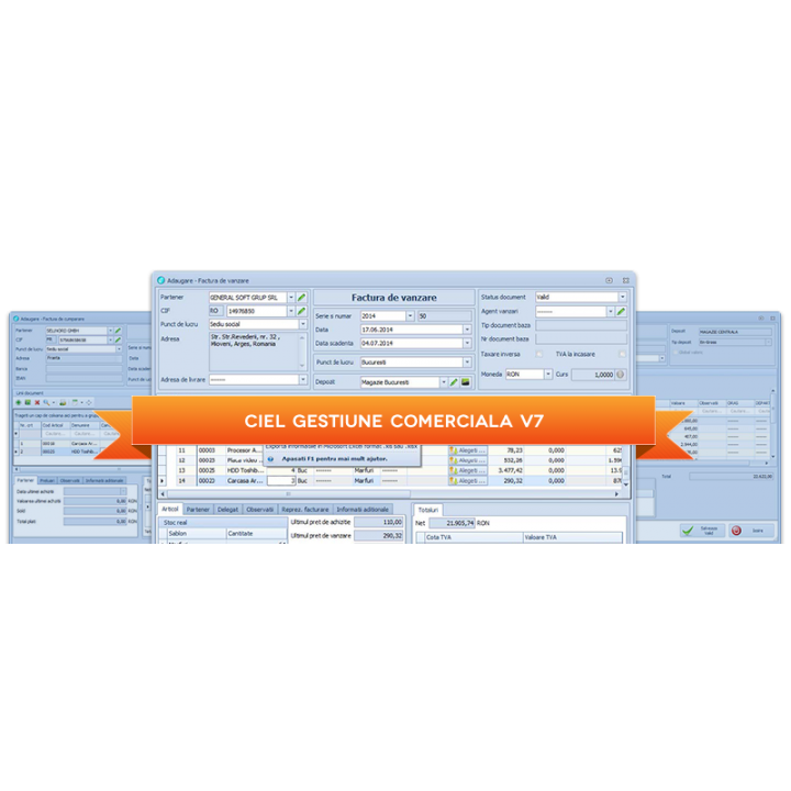Aplicatie Ciel gestiune comerciala V7 Retea