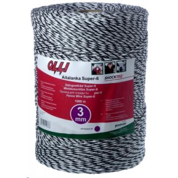 Rola gard electric fir 6 lite x 3 mm x 1000 m