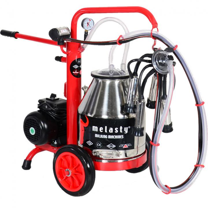Aparat de muls cu 1 post si bidon de inox TEK1PK