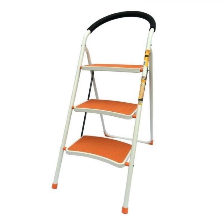 Scara otel 3 trepte Strend Pro WR2062K-1, 150 kg, portocalie