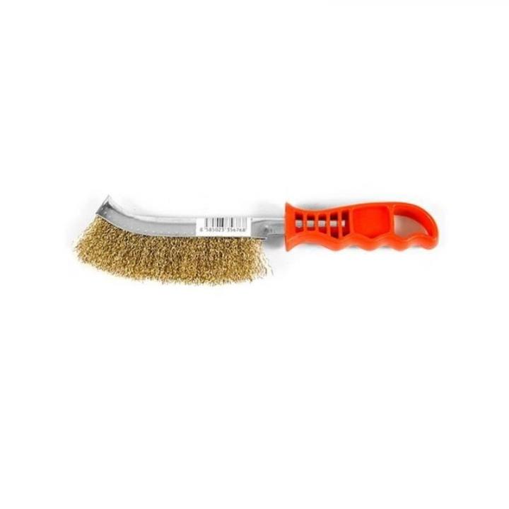 Perie de sarma semiluna cu maner plastic Strend Pro 250 mm