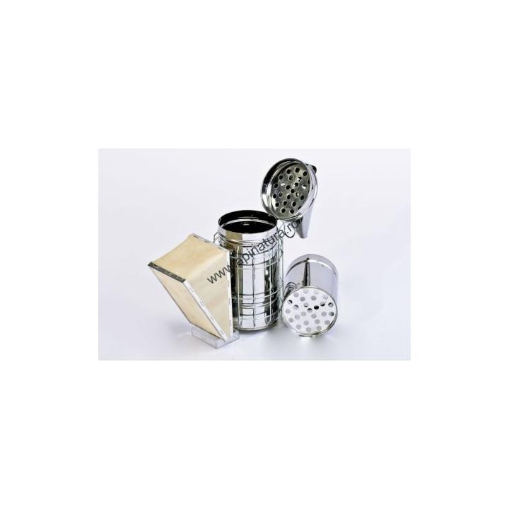 Afumator inox cu cilindru interior si protectie sarma
