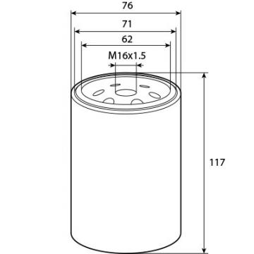 Filtru motorina tractor Landini Volvo Valmet Merlo Same