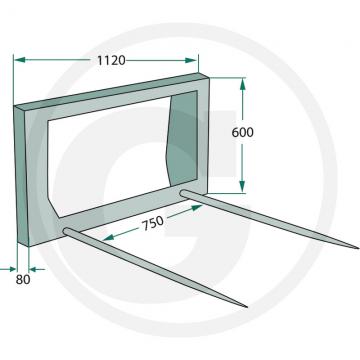 Furca de transport baloti pentru incarcatoare