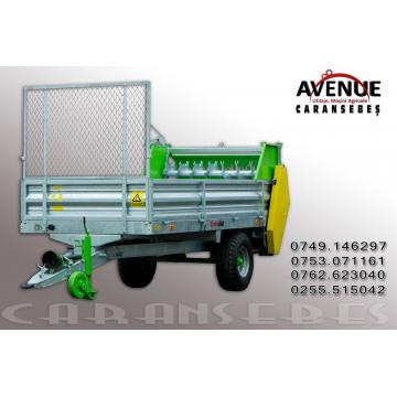 Remorca imprastiat gunoi, monoax 3,5-4-4,5-6-8t