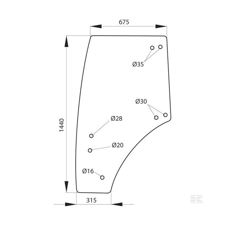 Geam usa tractor Fendt