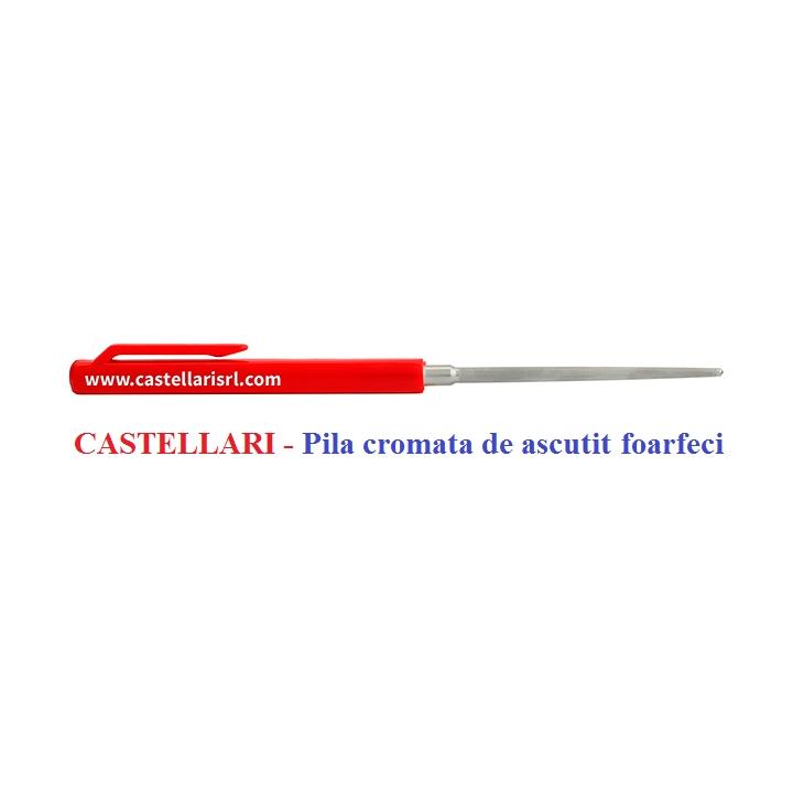 Pila cromata de ascutit foarfeci profesionala Castellari