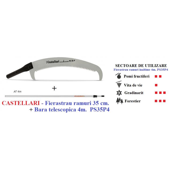Fierastrau ramuri 35 cm cu bara telescopica 4m PS35P4