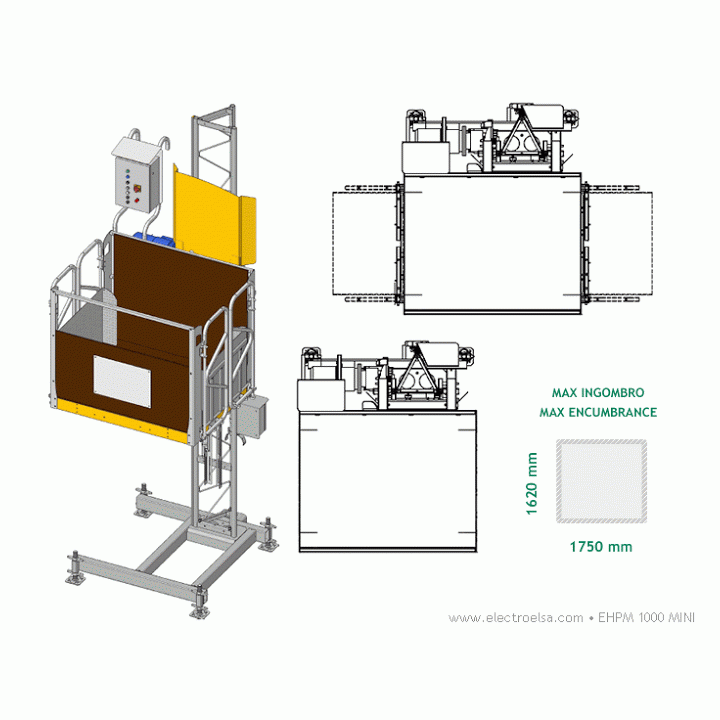 Bob lifturi EHPM 1000 mini - 1000 kg