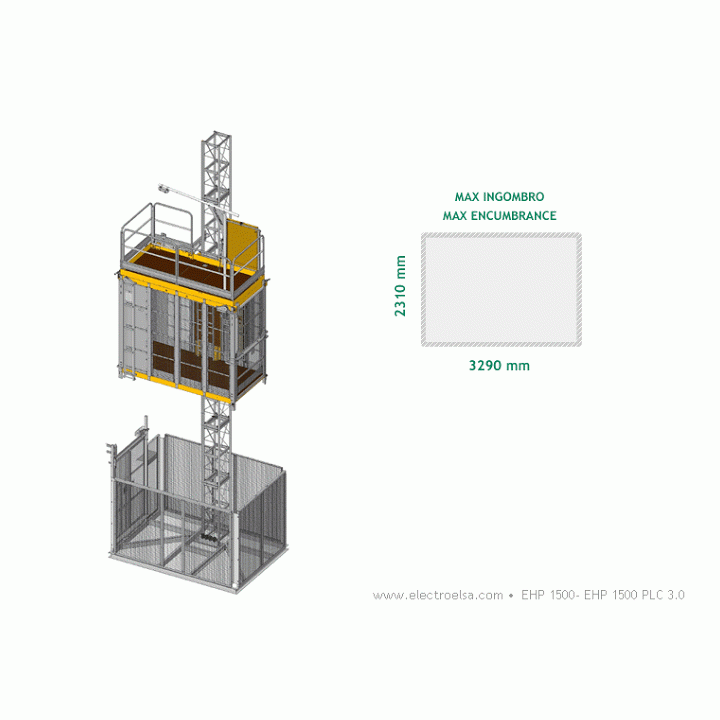 Ascensor EHP 1500 PLC