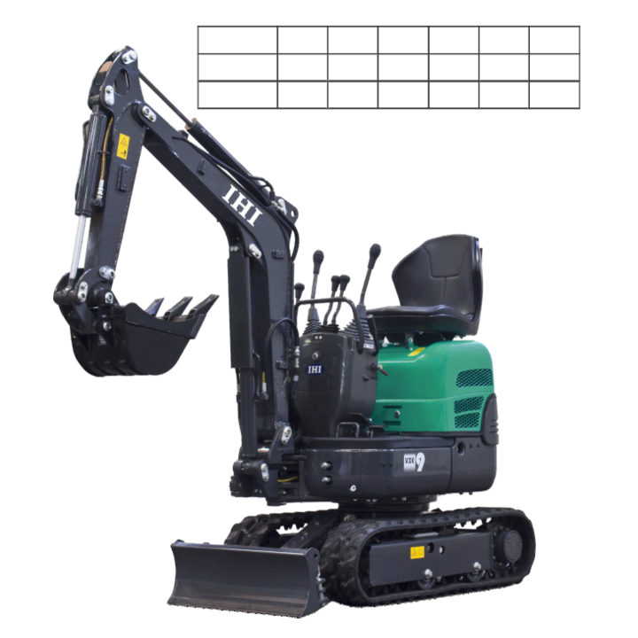 Mini - excavator 9VXE+, motor Yanmar