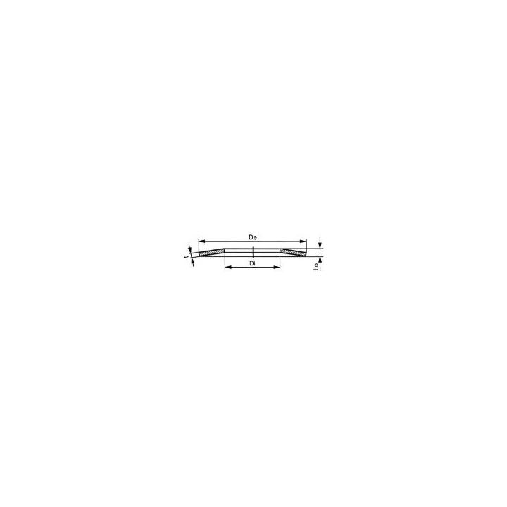 Arc disc taler DIN 2093/ 23 x 8,2 x 1