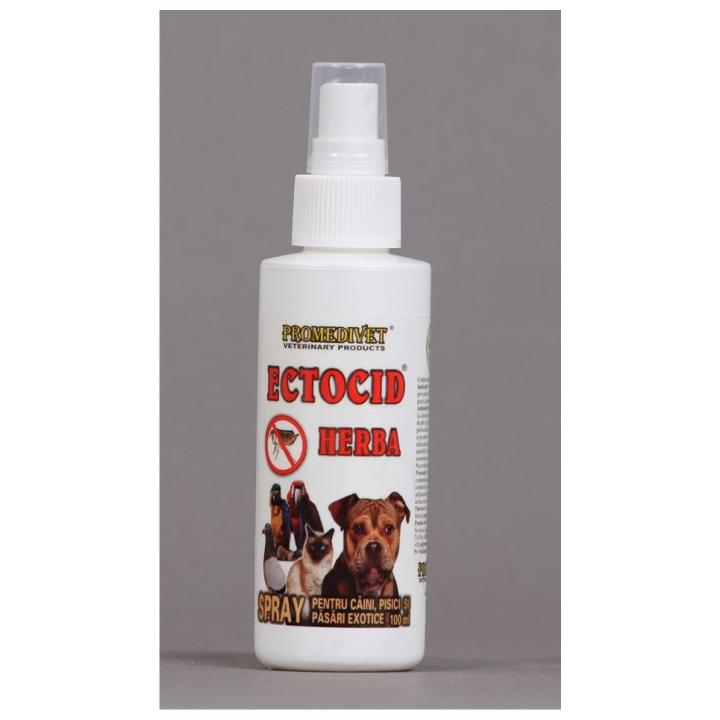 Spray insecticid Ectocid Herba pentru caini, pisici 100 ml