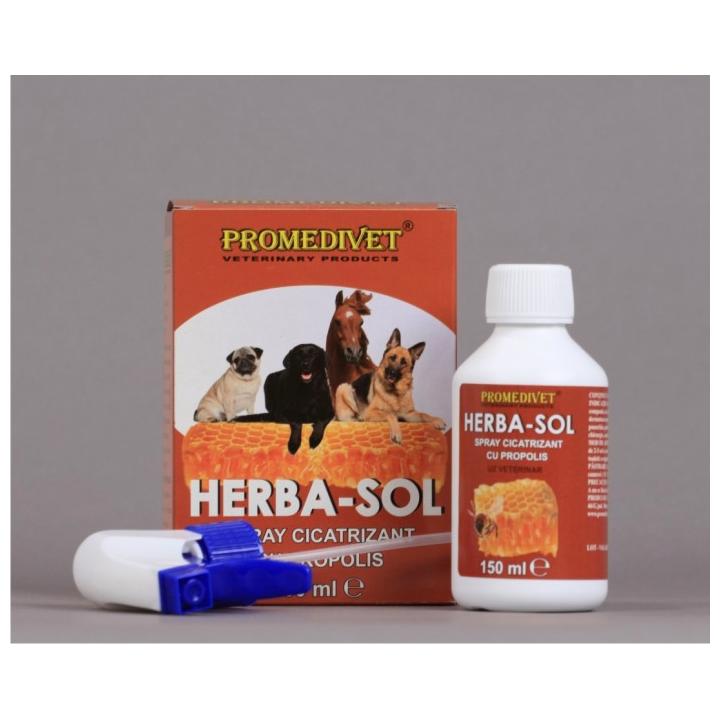 Spray cicatrizant uz veterinar Herba Sol cu propolis 150 ml