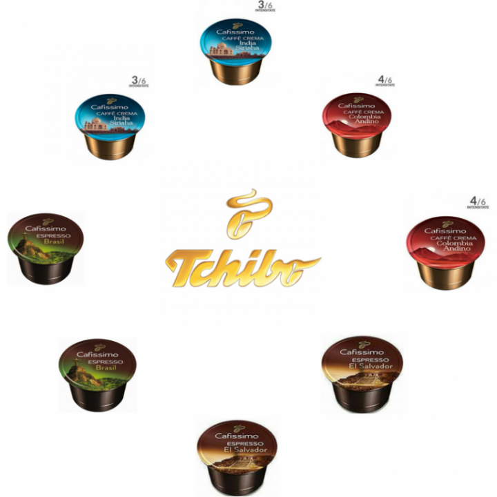 Capsule cafea Tchibo Cafissimo India Sirisha, 8 x 10 buc.