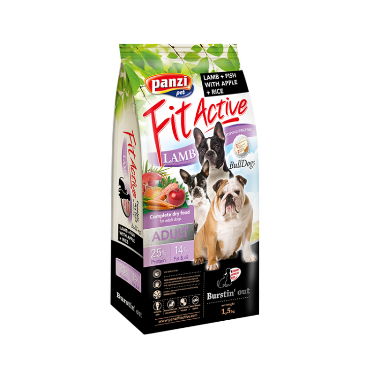 Hrana caini FitActive Hypoallergenic Bulldogs Lamb&Fish