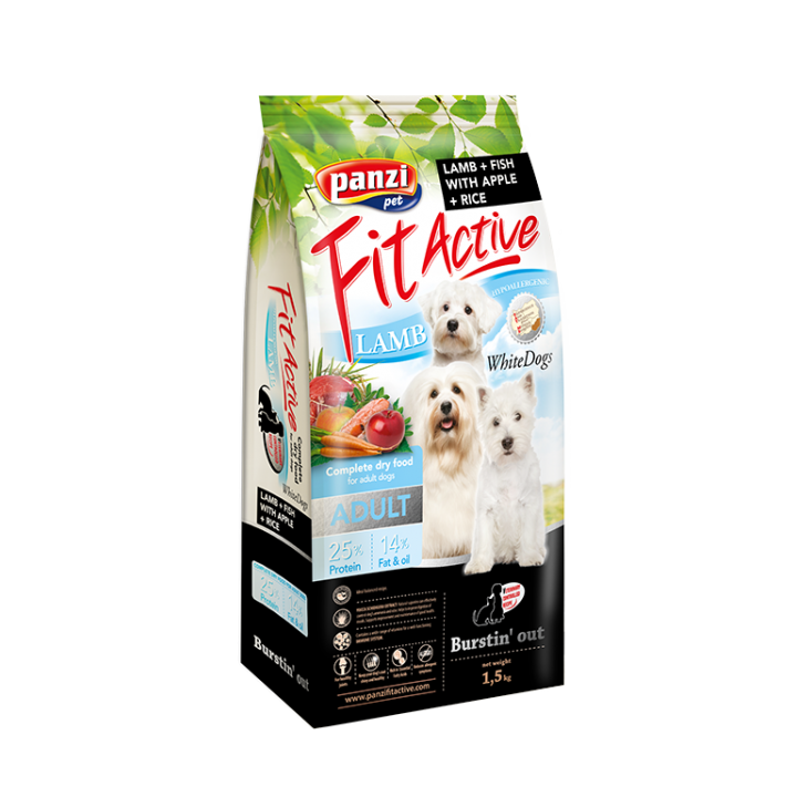 Hrana caini FitActive Hypoallergenic WhiteDogs-Lamb&Fish