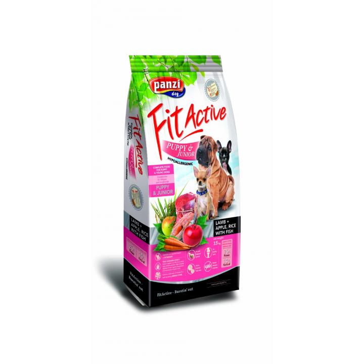 Hrana caini FitActive Puppy&Junior-Lamb&Apple, Rice