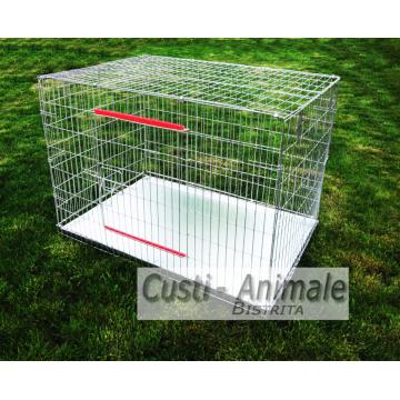 Cusca pliabila caine 105 / 70 / 75 cm (cu tava)