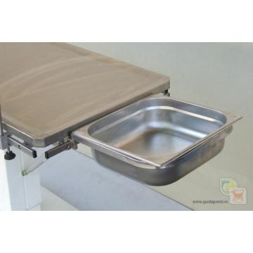 Masa mobila din inox pentru instrumentar veterinar