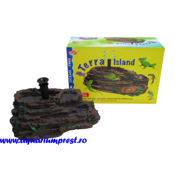 Decoratiune acvariu Insula broscute Terra Island