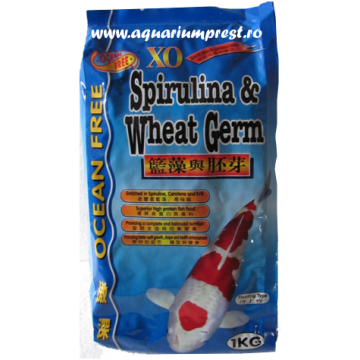 Hrana crapi Koi Xo Spirulina & Wheat Germ 1kg granulatie 4mm