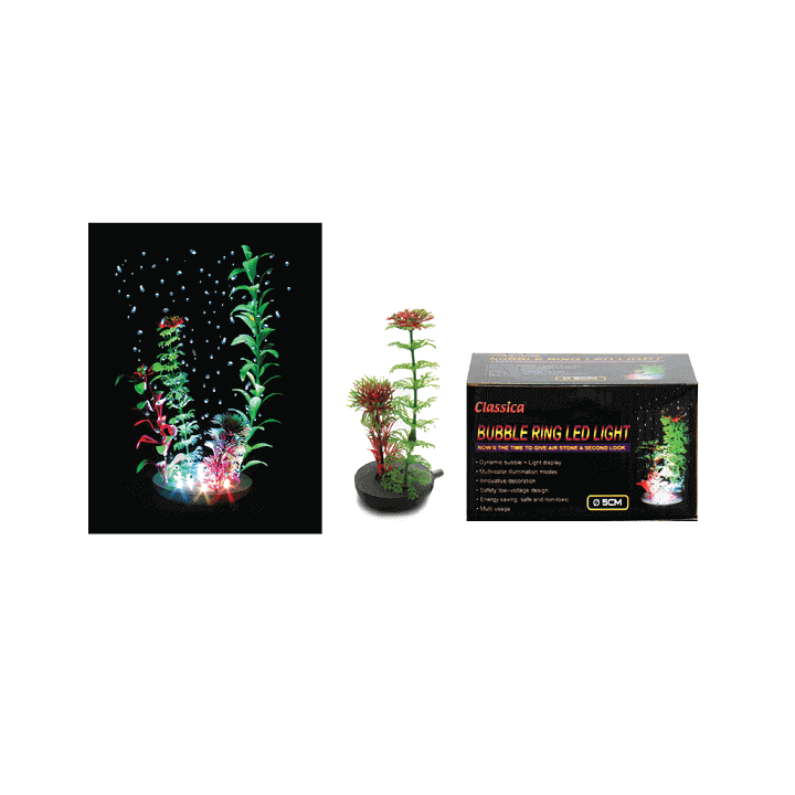 Perdea aer acvariu led rotunda cu plante