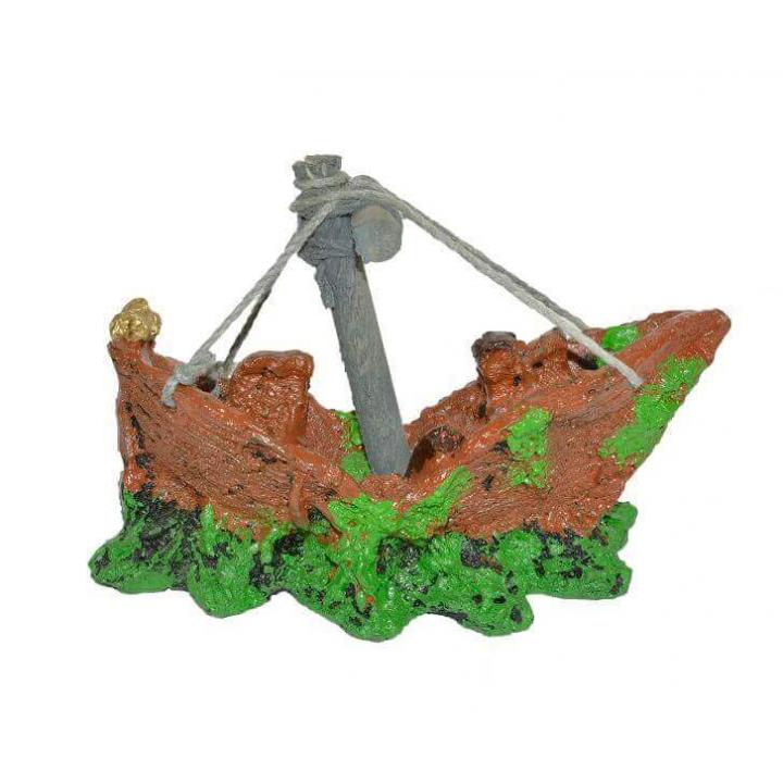 Decor acvariu epava cu catarg Boyu 12x4.8x7cm