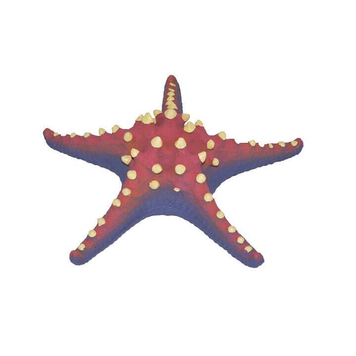 Decor acvariu stea de mare rosie Boyu 23x23x7cm
