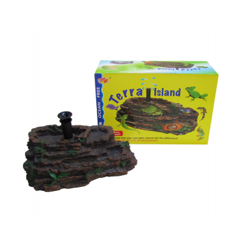 Decoratiune acvariu Insula broscute Terra Island (M)
