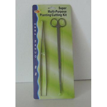 Set de foarfeca + penseta din inox pentru acvariu