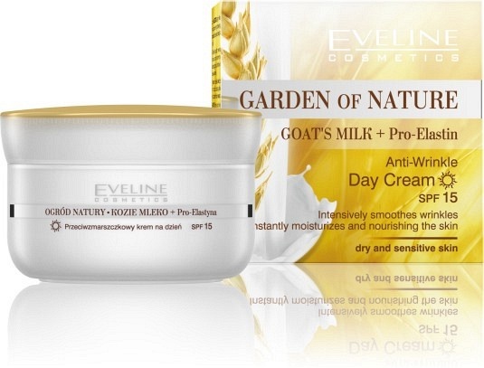 Cremă Garden of Nature de zii / noapte anti-rid cu pro elastină și lapte de capră 50 ml