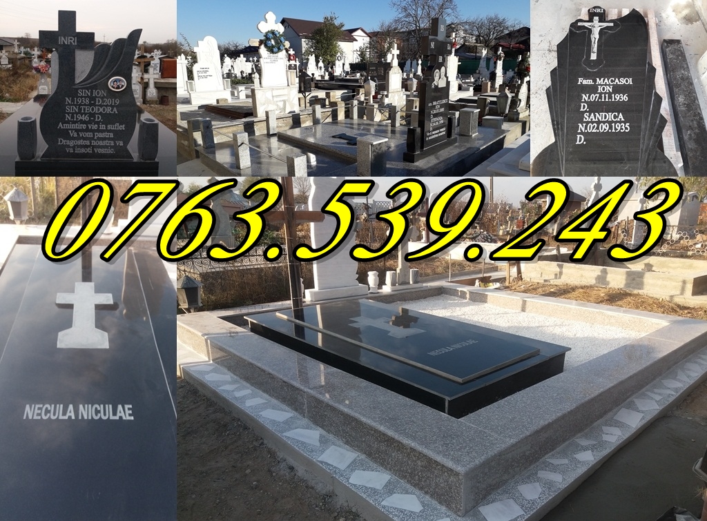 Placari lucrari funerare  cavouri cu granit marmura Monumente Funerare