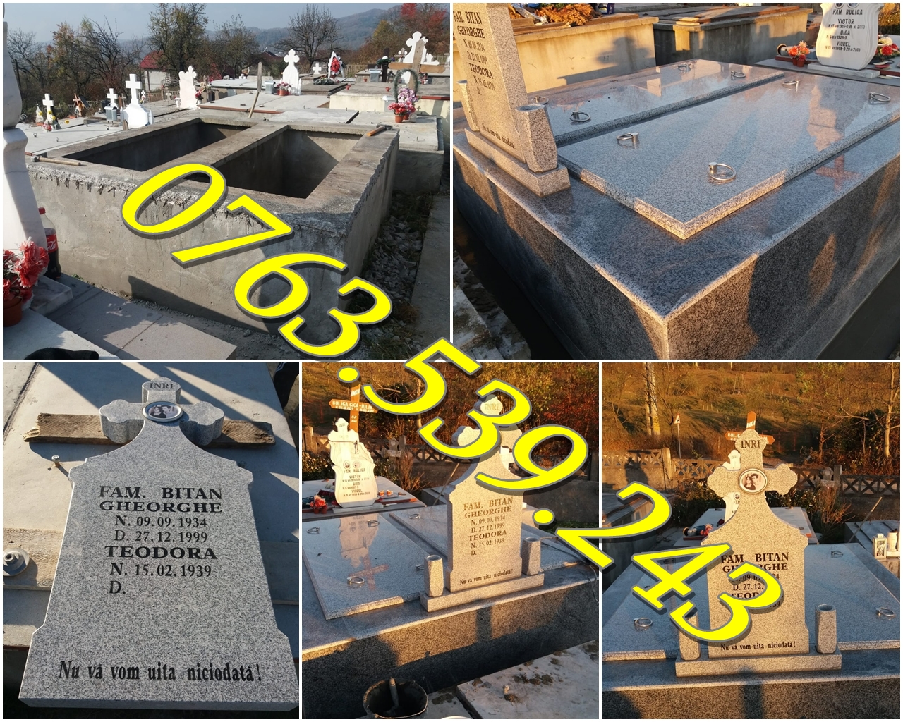 Amenajari morminte cu granit