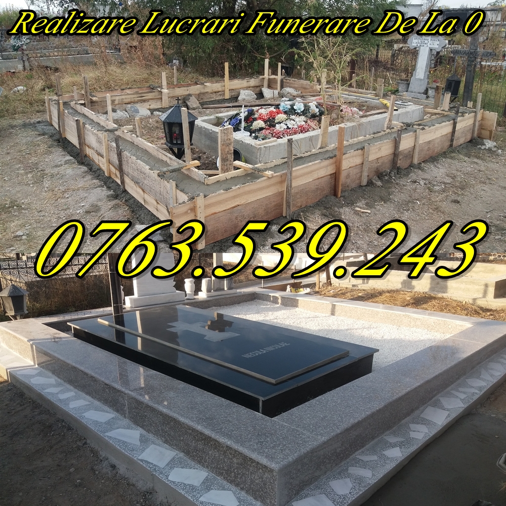 Placari lucrari funerare  cavouri cu granit marmura Monumente Funerare