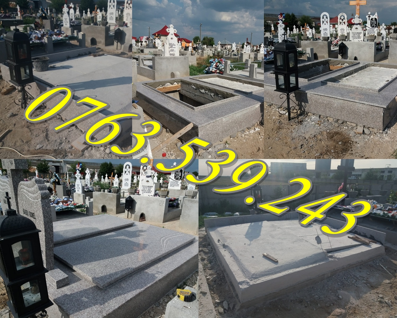 Decorare Morminte si Lucrari Funerare cu Granit