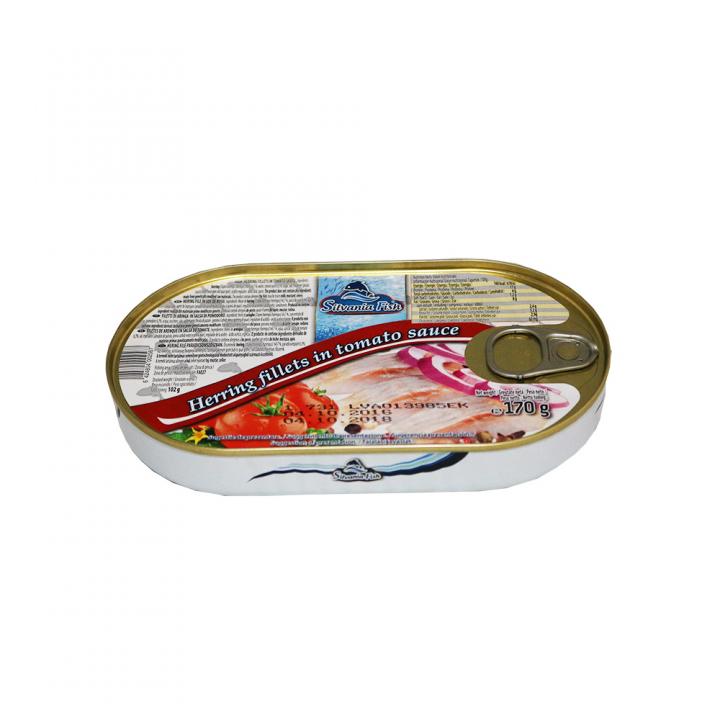 Hering fileuri in sos de tomate 170grame