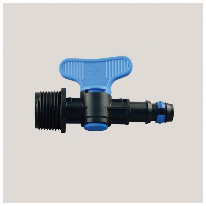 Robinet pentru tub de picurare cu FE 16 mm x 3/4