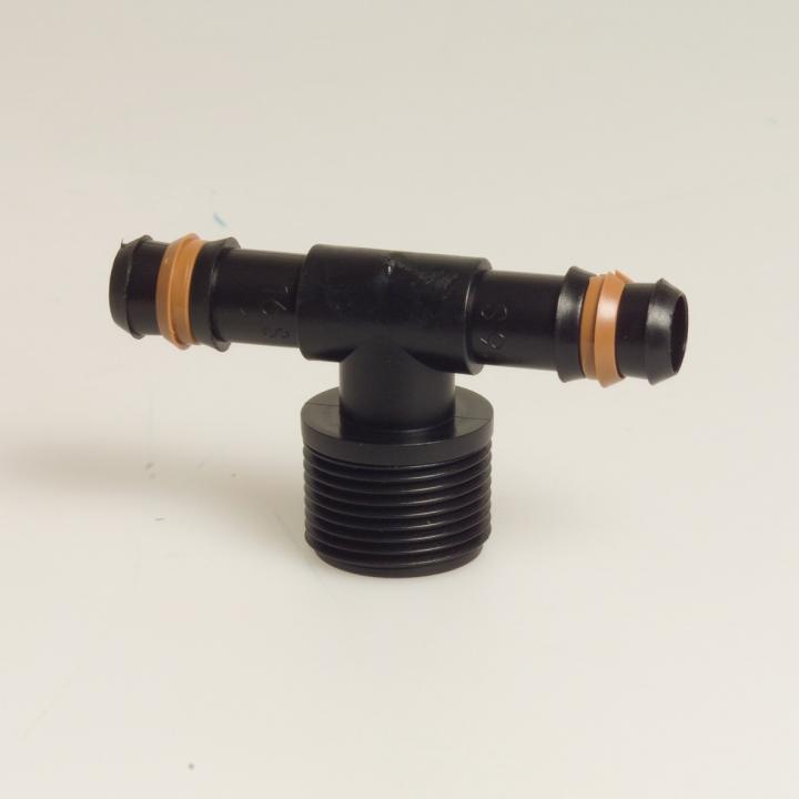 Teu pentru tub de picurare cu FE 16 mm x 3/4"