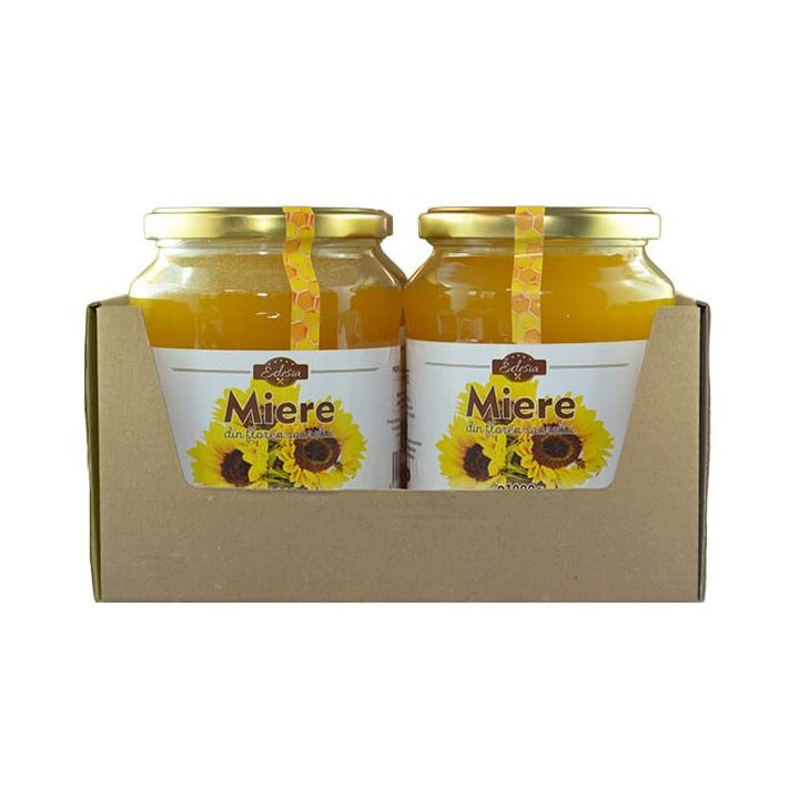 Miere de floarea soarelui Edesia borcan 1000g., 4 borcane