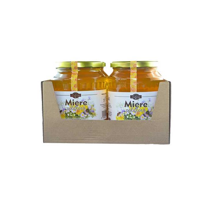 Miere poliflora Edesia borcan 1000g., 4 borcane