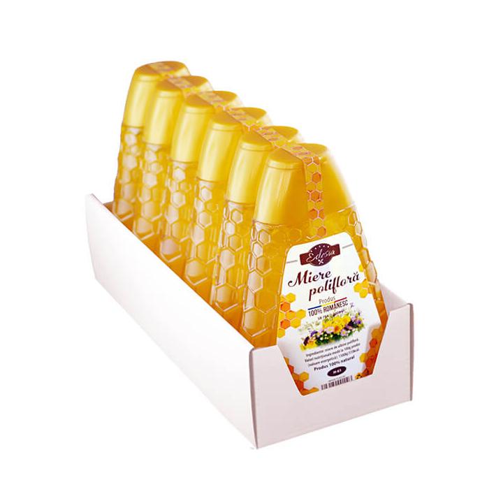 Miere poliflora Edesia flacon 500g, 6 flacoane