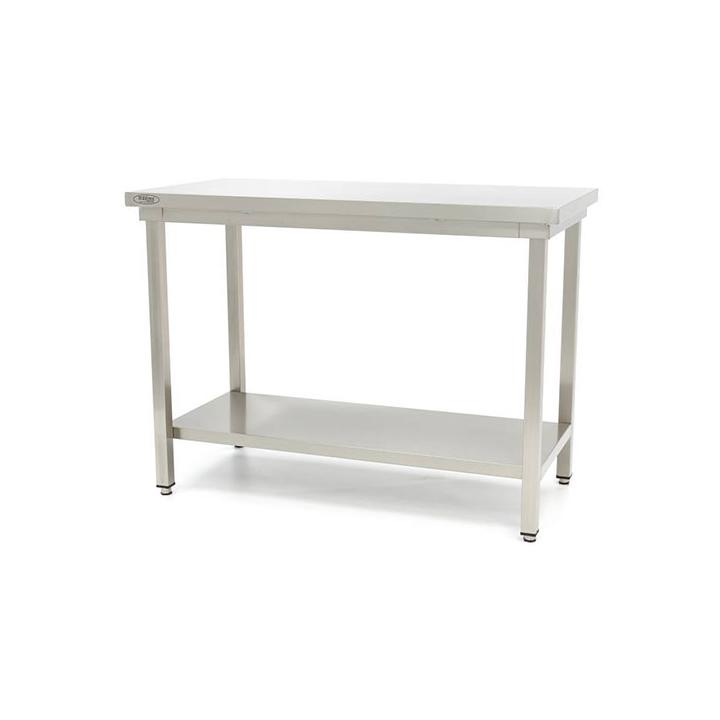 Masa de lucru din inox cu polita 600 mm demontabila