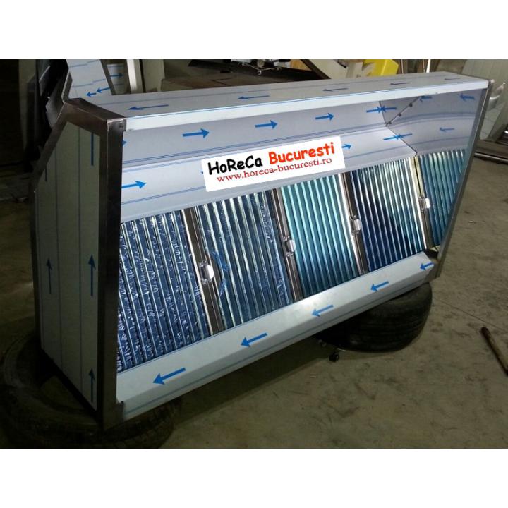 Hota inox de perete Black-Type 2,0 m profesionala