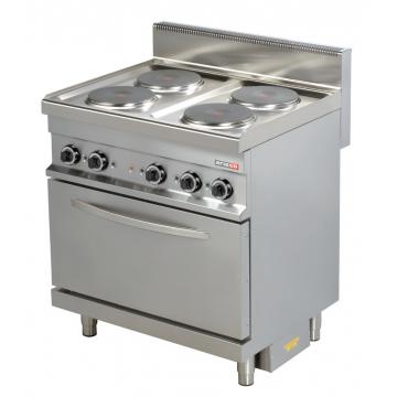 Masina de gatit cu 4 plite Rotunde si cuptor GN 1/1