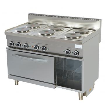 Masina de gatit cu 6 plite rotunde si cuptor GN 1/1