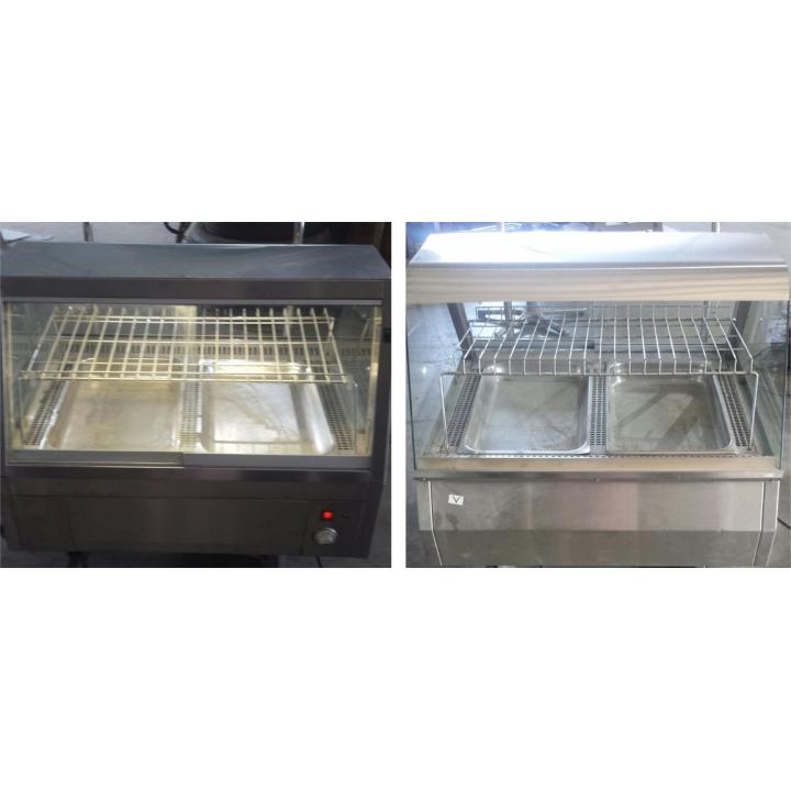 Vitrina inox calda de banc 2GN1/1, second hand