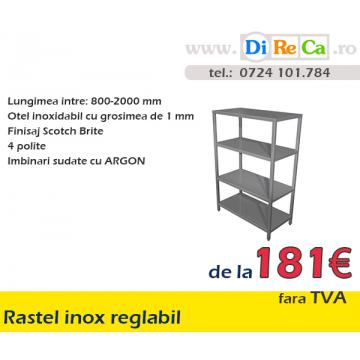 Rastel inox cu 4 polite pline